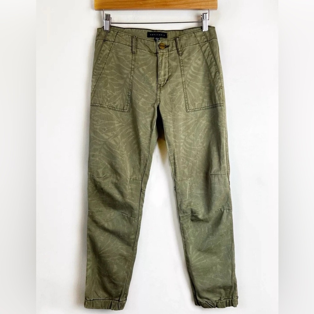 Anthropologie Sanctuary Peace Trooper Camo Cargo Pants Women’s 25 Floral Green - Picture 4 of 12
